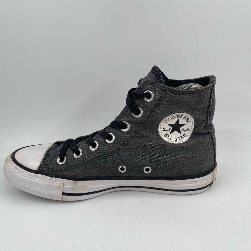 Converse Women’s Chuck Taylor AS Hi Washed Chambray Grey Hi Top Sneaker - Size 6